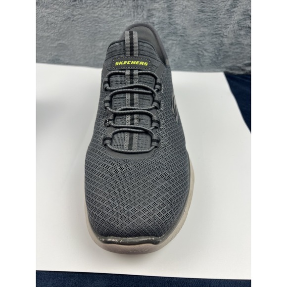 Skechers Slip-ins Shoes Mens Size 8.5 Wide Fit Charcoal Memory Foam 232457W Mesh main image 8